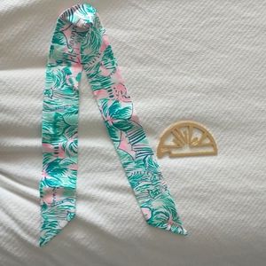 Lilly pulitzer head wrap and bottle opener